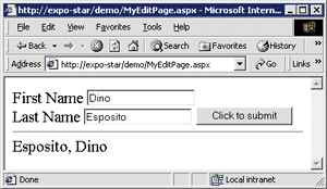 Figure 5 EditPage in Action
