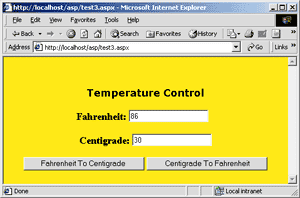 Figure 1 Temperature Converter Control Dialog